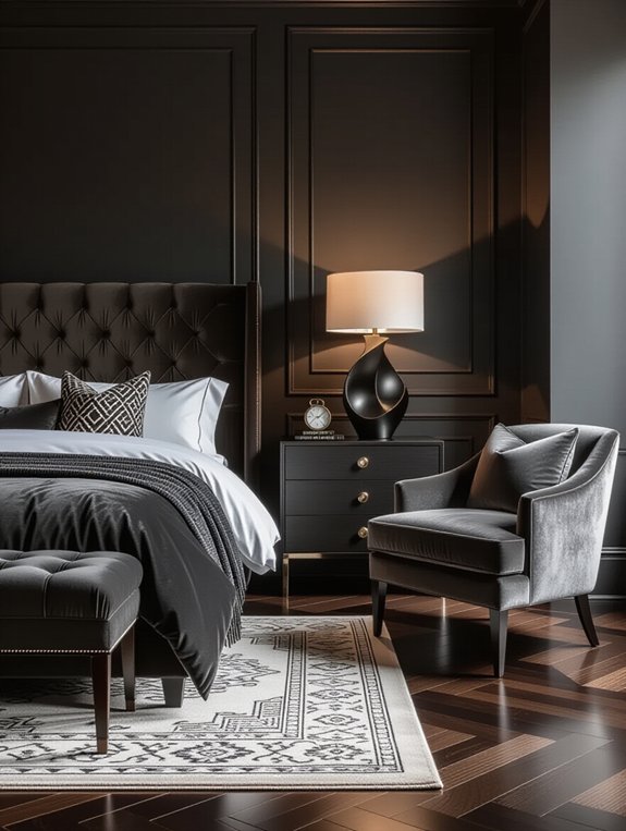 bold dark grey furniture