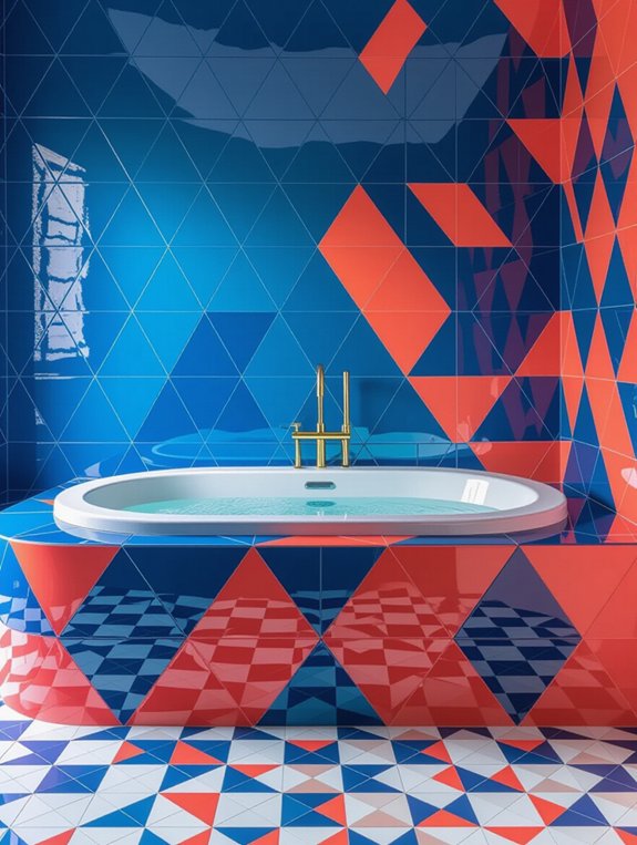 bold geometric bathroom designs