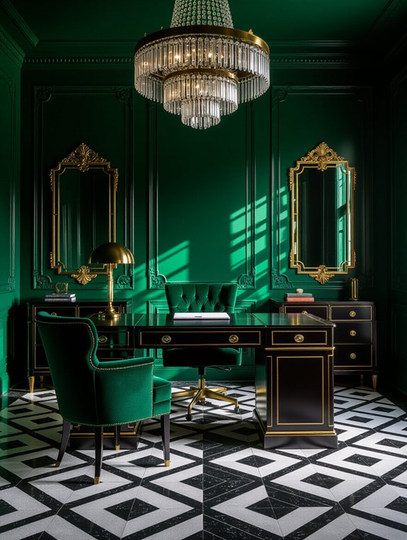bold luxurious office aesthetic