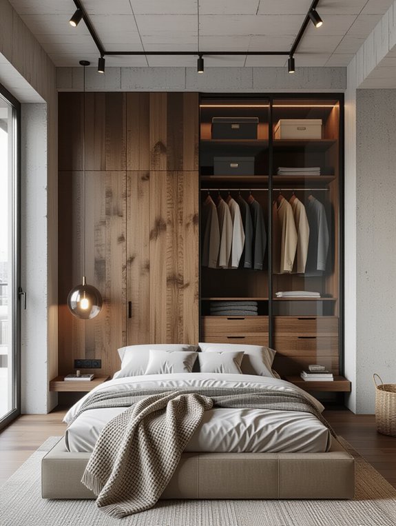 bold modern industrial wardrobe