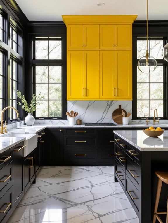 bold modern kitchen combination