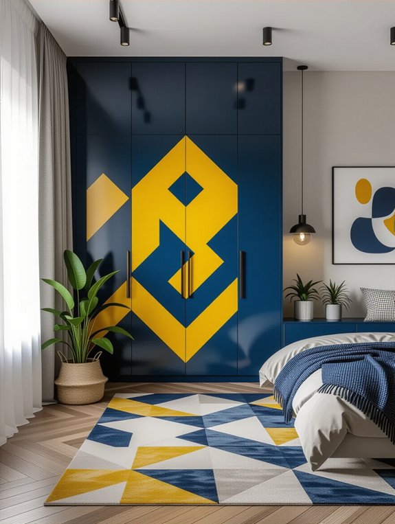 bold patterned wardrobe designs