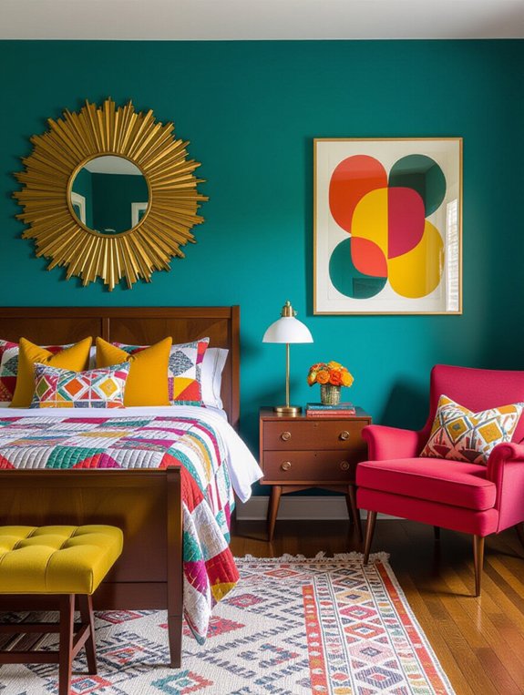 bold retro color combinations