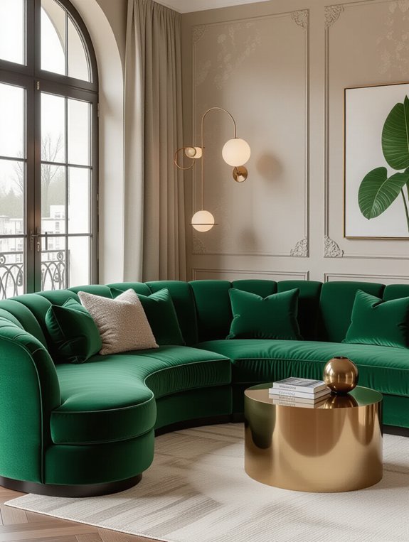 bold statement curved sofa