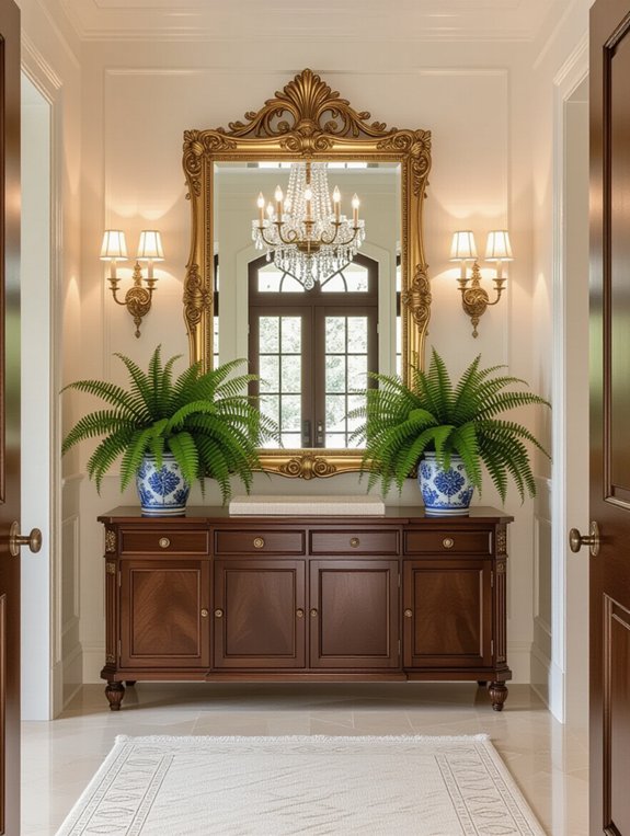 bold statement entryway mirrors