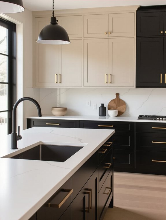 bold textured beige and black