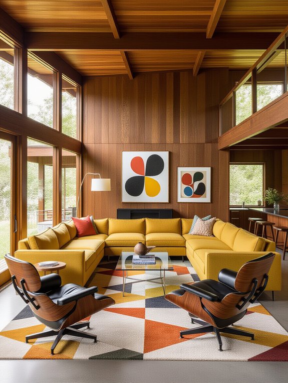 bold vibrant mid century aesthetics