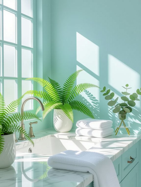 botanical accents for bathrooms