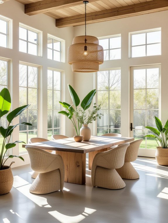bright airy dining ambiance