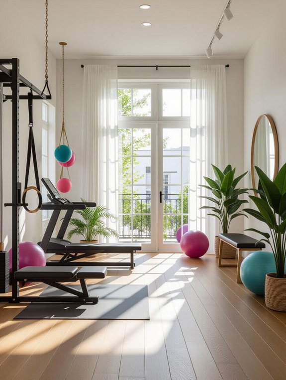 bright airy workout studio