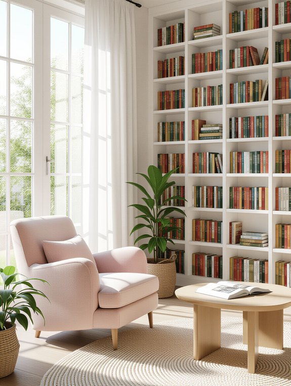 bright cozy reading sanctuary