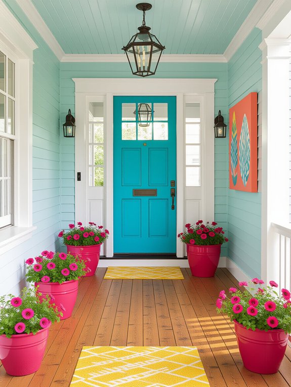 bright welcoming entryway colors