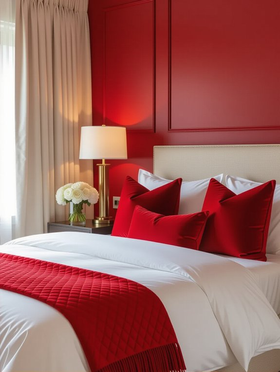 brighten bedroom with pillows