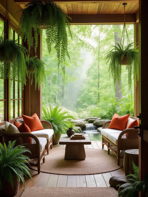 calming forest retreat atmosphere