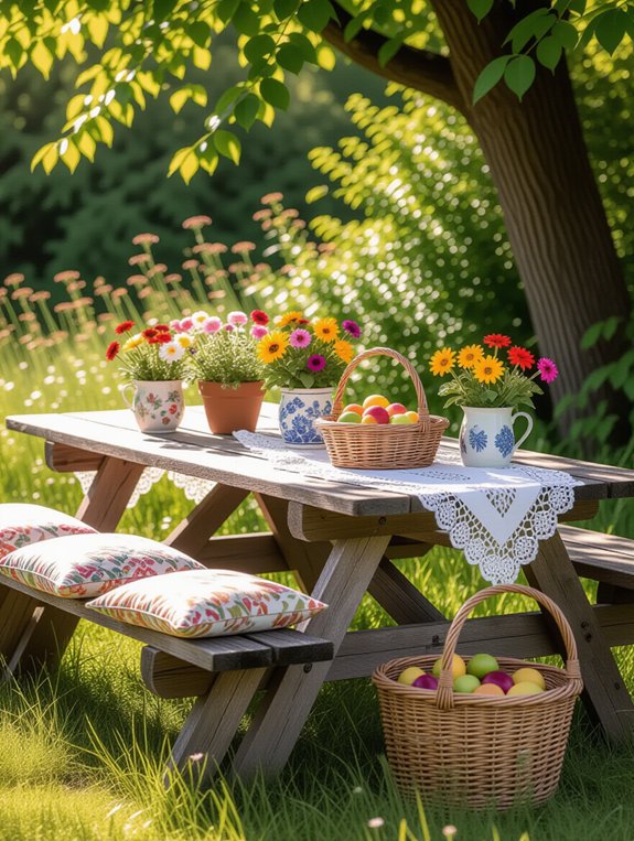 charming eco friendly picnic tables