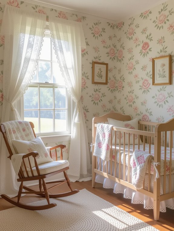 charming lace nursery curtains
