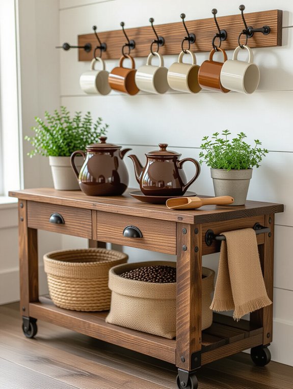 charming mobile coffee cart