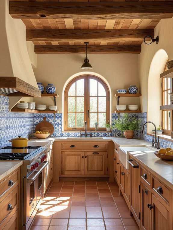 charming rustic kitchen beams