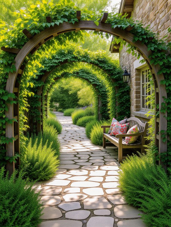 charming rustic stone pathway