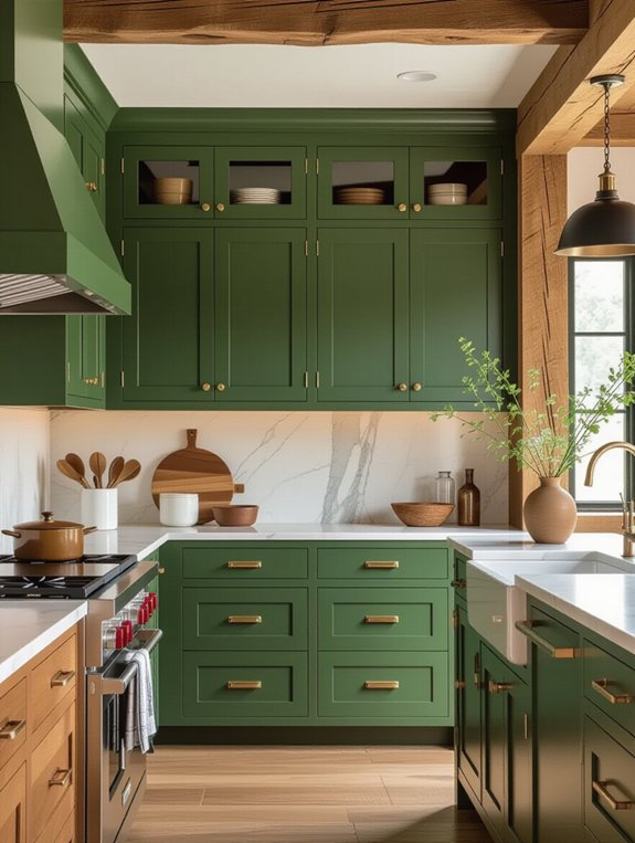 charming vintage green kitchen