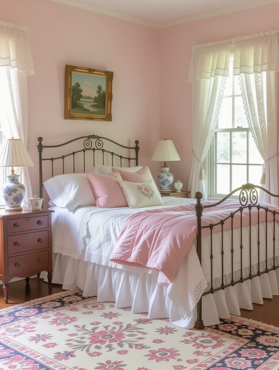 charming vintage pink decor