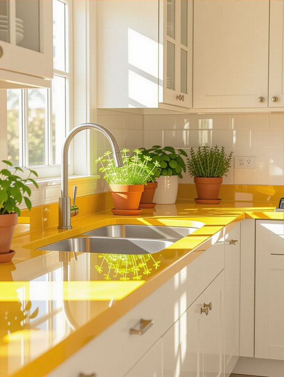 cheerful bright yellow quartz