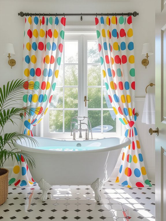 cheerful polka dot bathroom