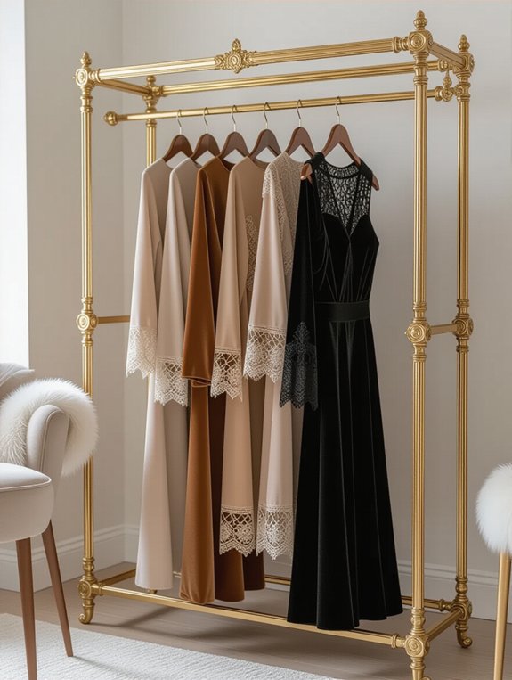 chic elegant clothing display