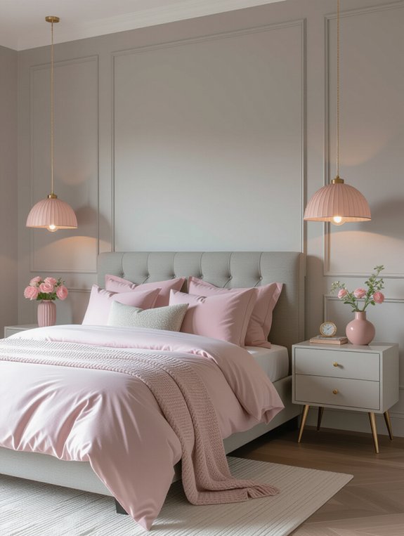 chic grey lighting accents