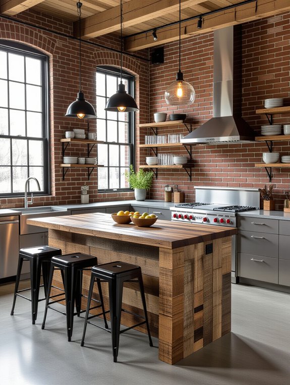 chic industrial kitchen design