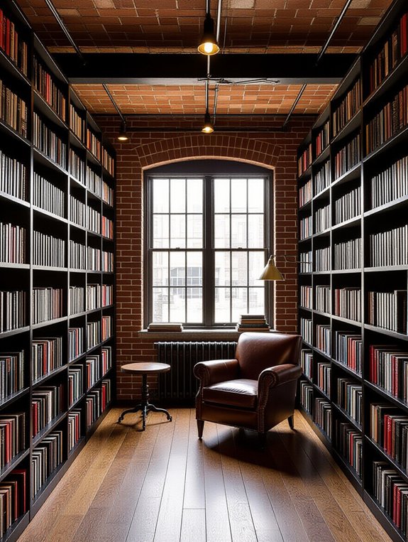 chic industrial reading retreat