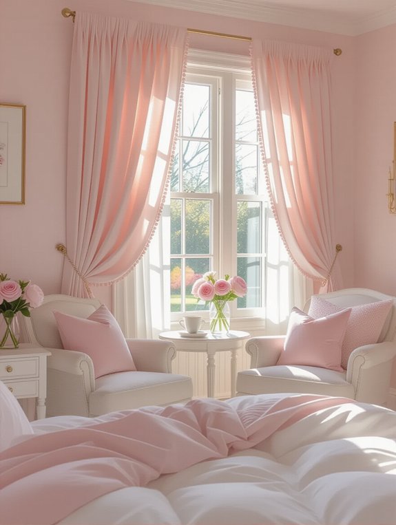 chic pink curtains elevate