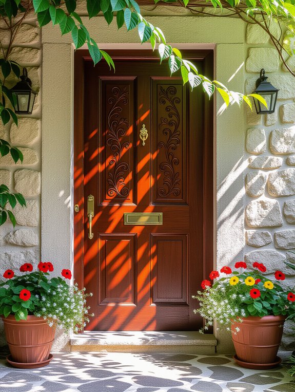 classic wooden door charm