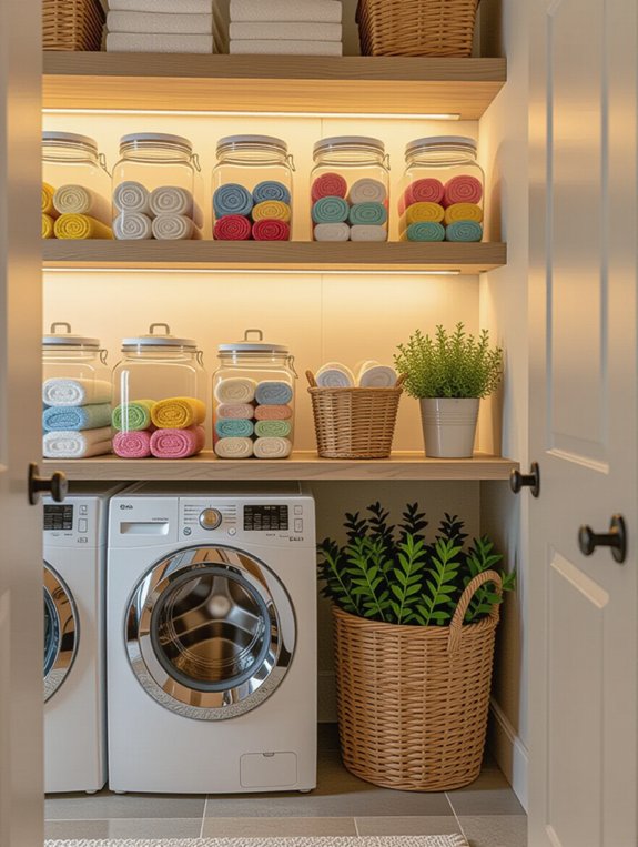 clear containers enhance organization