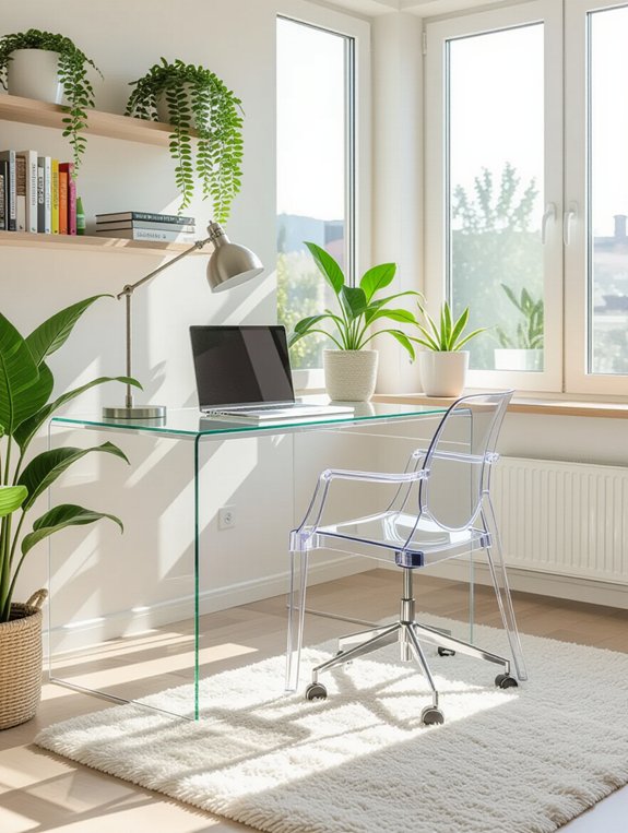 clear furniture maximizes light