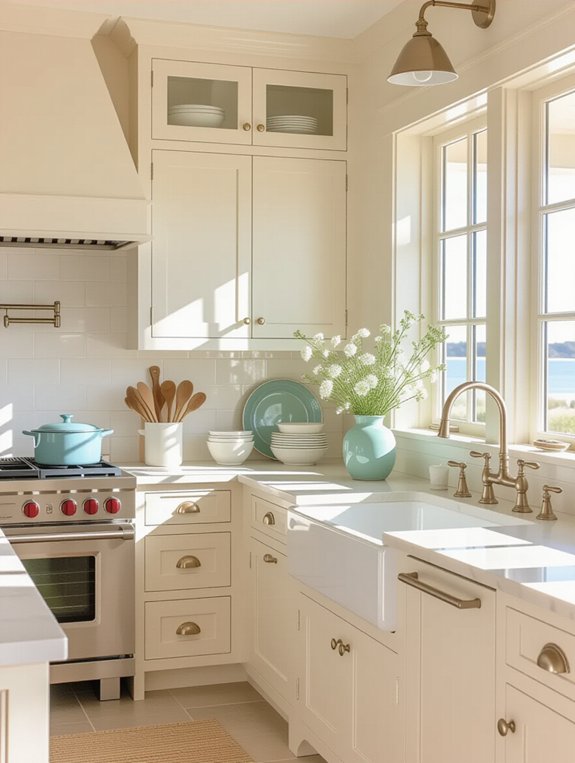 coastal cream cabinet elegance