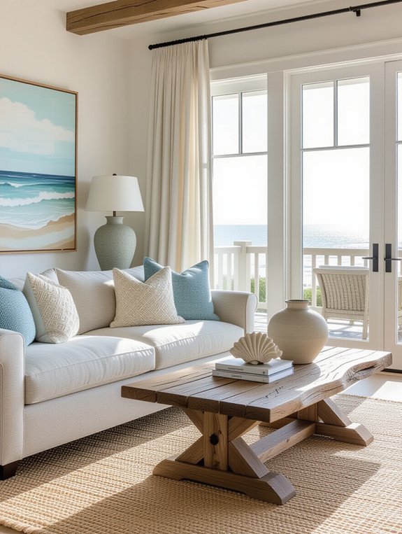 coastal inspired serene decor