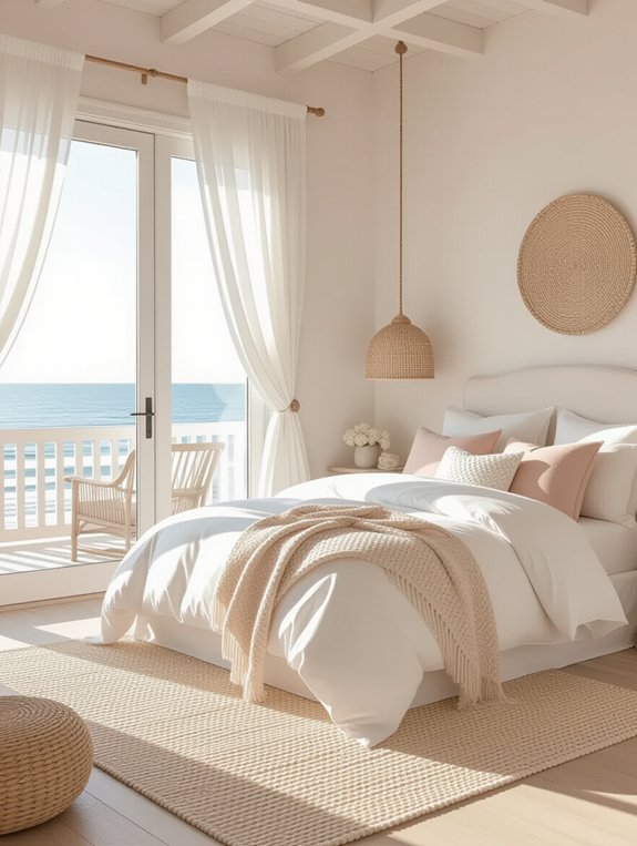 coastal serene bedroom getaway