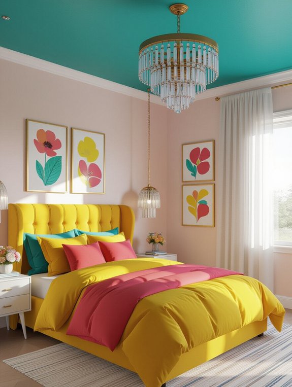 colorful ceiling enhances atmosphere