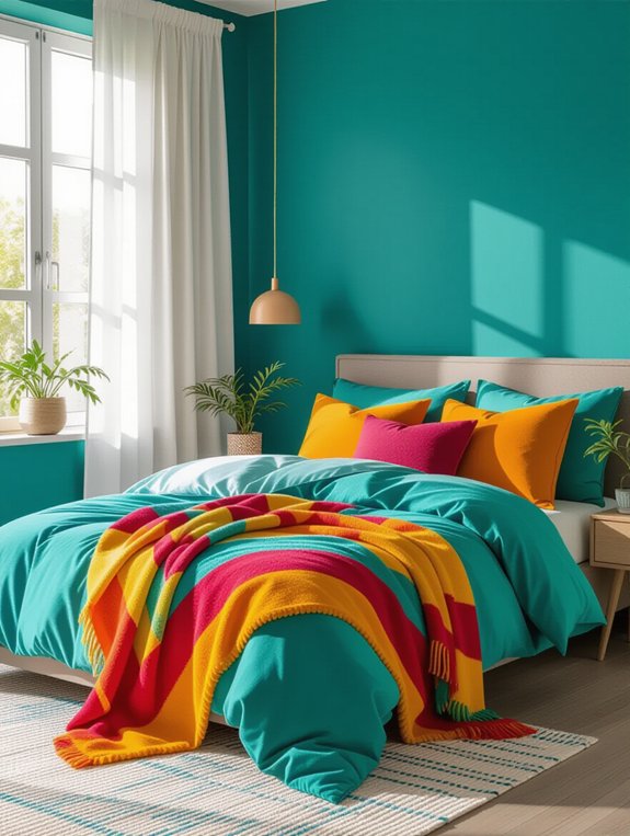 colorful throw blanket transformation