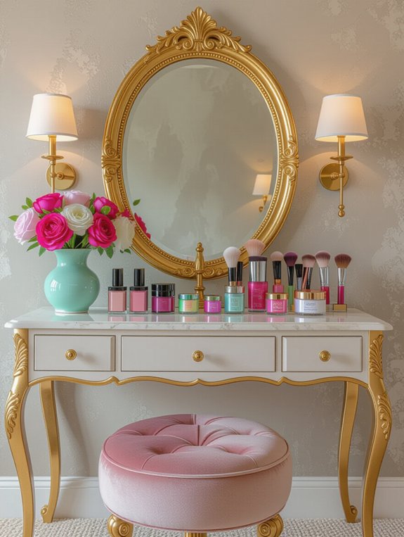 colorful vanity display ideas