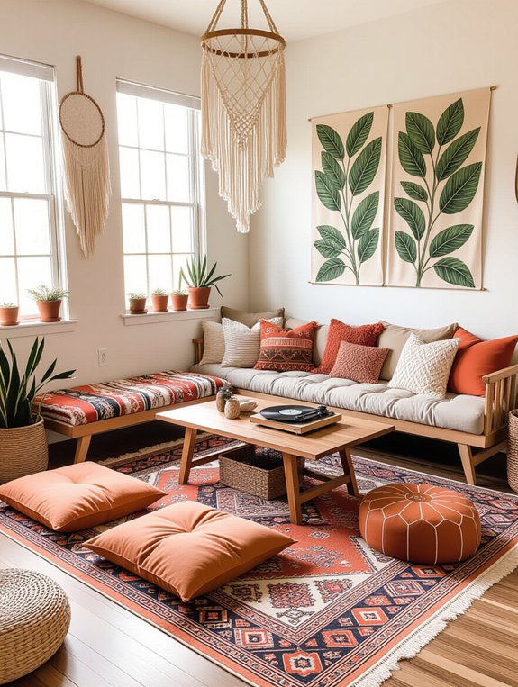 comfortable eclectic relaxation space