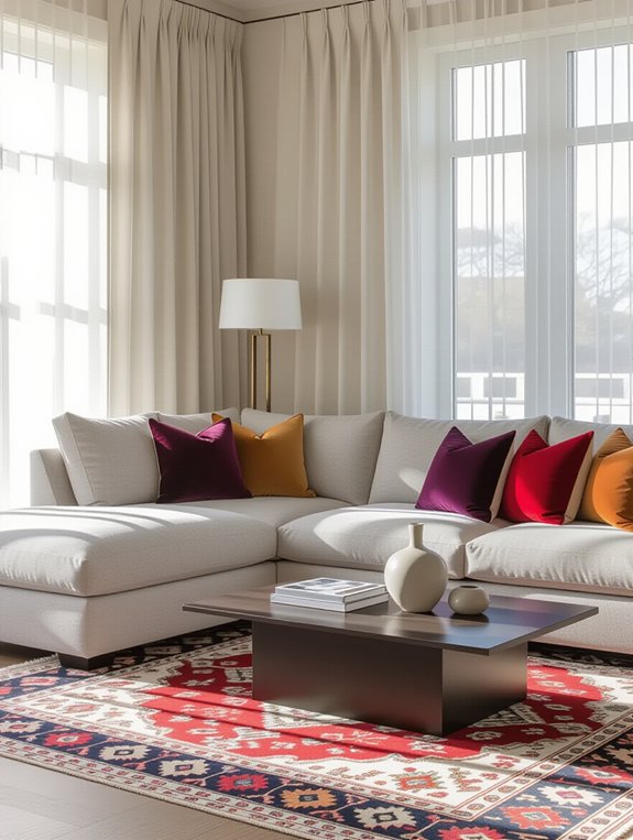 comfortable stylish sectional seating