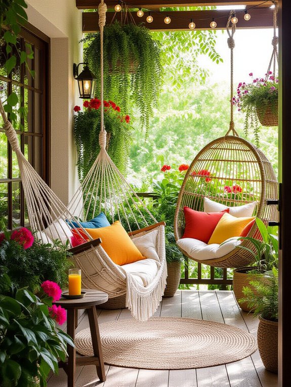 cozy balcony relaxation spot