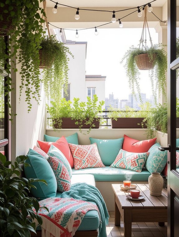 cozy balcony retreat cushions