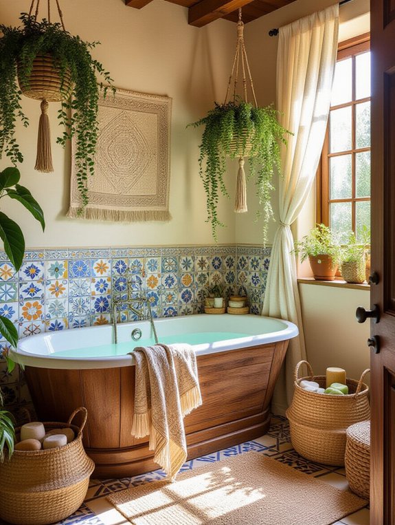 cozy bathroom relaxation corner
