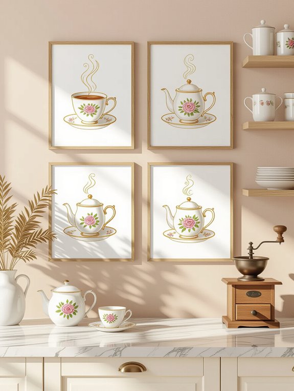 cozy beverage themed wall art