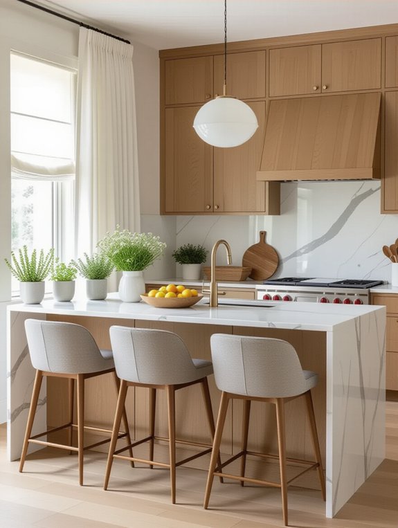 cozy breakfast bar setup