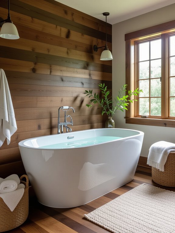 cozy brown shiplap wall