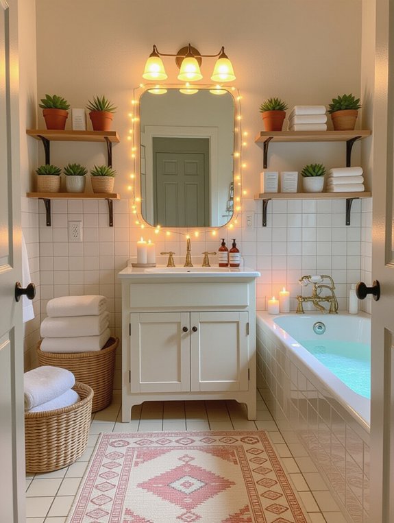 cozy candlelit bathroom retreat
